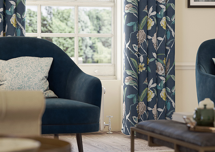 Abigail, Navy - Made to Measure Curtains - Image 5